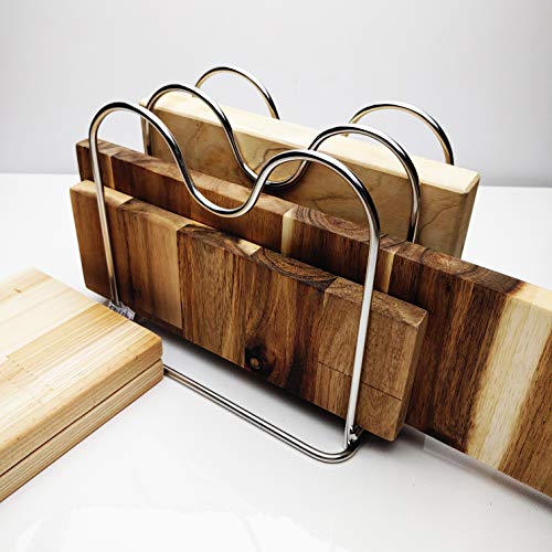 LENITH Soporte de Acero Inoxidable para Tabla de Cortar, Organizador de Tabla de Cortar de Cocina con 2 Secciones miniatura 6