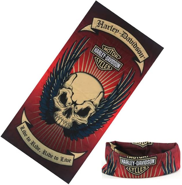 DODO®-Harley Davidson Biker Rider Multi Scarf Balaclava Tube Snood Mask Neck Warmer Bandana (HD1)