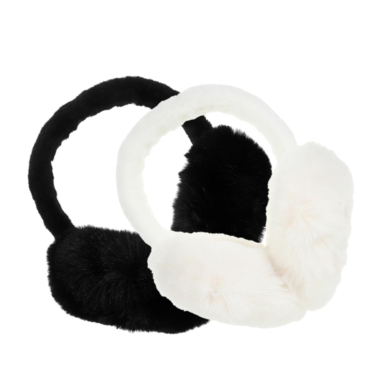 BESPORTBLE 2-pack Plush Sleep Ear Muffs for Women Fleece Ear Warmers Fluffy Earmuffs Portable Design Warm Comfortable and Stylish