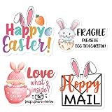 425 PCS Easter Bunny Stickers 4 Design ,Cute Small Business Envelopes Stickers for Handmade Goods/Ba