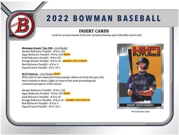 2022 Topps Bowman Baseball Trading Card Mega Box