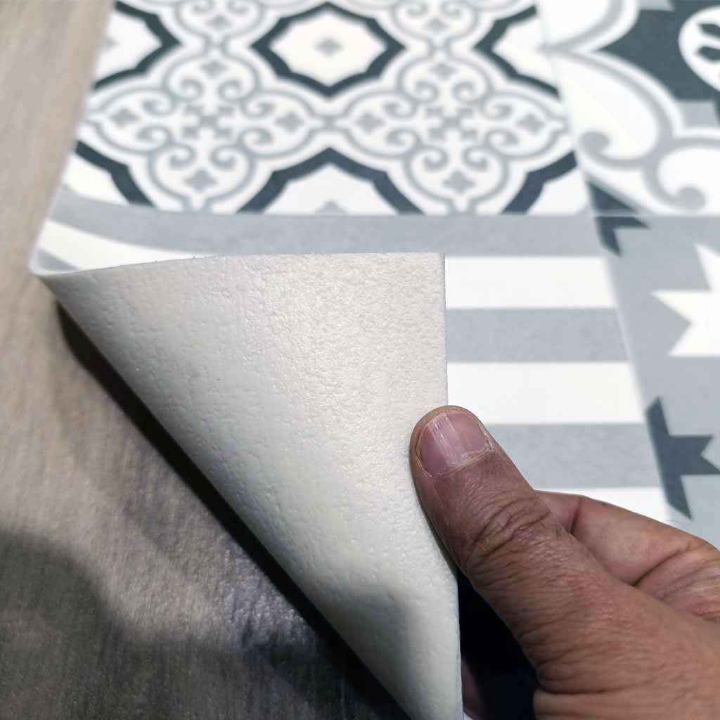Alfombra vinílica Gris 80x240 Larga pasillos amplios