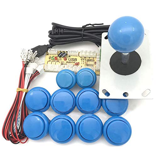 Taiguang 24Pcs Arcade Game Controller Push Joystick USB Encoder Board Cable Kits Button