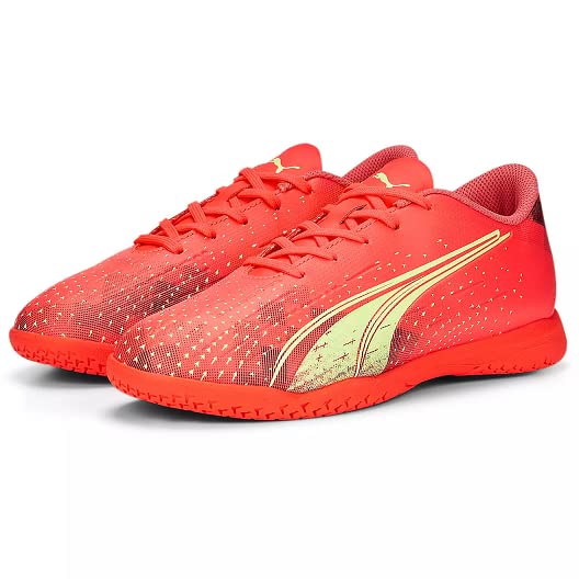 PUMA Ultra Play Youth Indoor Shoes (us_Footwear_Size_System, Big_Kid, Men, Numeric, Medium, Numeric_6) Red/Yellow