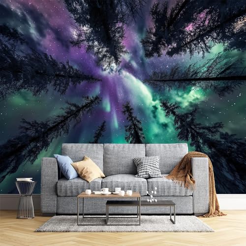 Papier peint 3D fresque salon pour agrandir visuellement une chambre et illuminer l'espace sombre