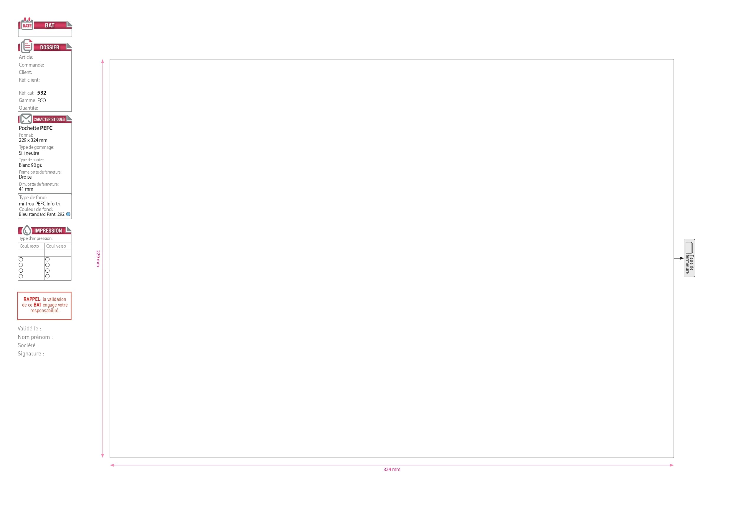 GPV - Boite de 250 Pochettes - Format C4 (229x324 mm), sans fenêtre, qualité papier blanc : 90 g/m2 - Certifié PEFC