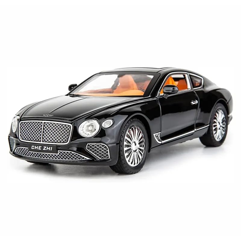 Image of FEXXA 🏎️ Exclusive Alloy Metal Pull Back Die-cast Car Model with Sound Light Mini Auto Toy for Kids Metal Model Toy Car with Sound and Light (1.24 Scale BENTTLY - Black)