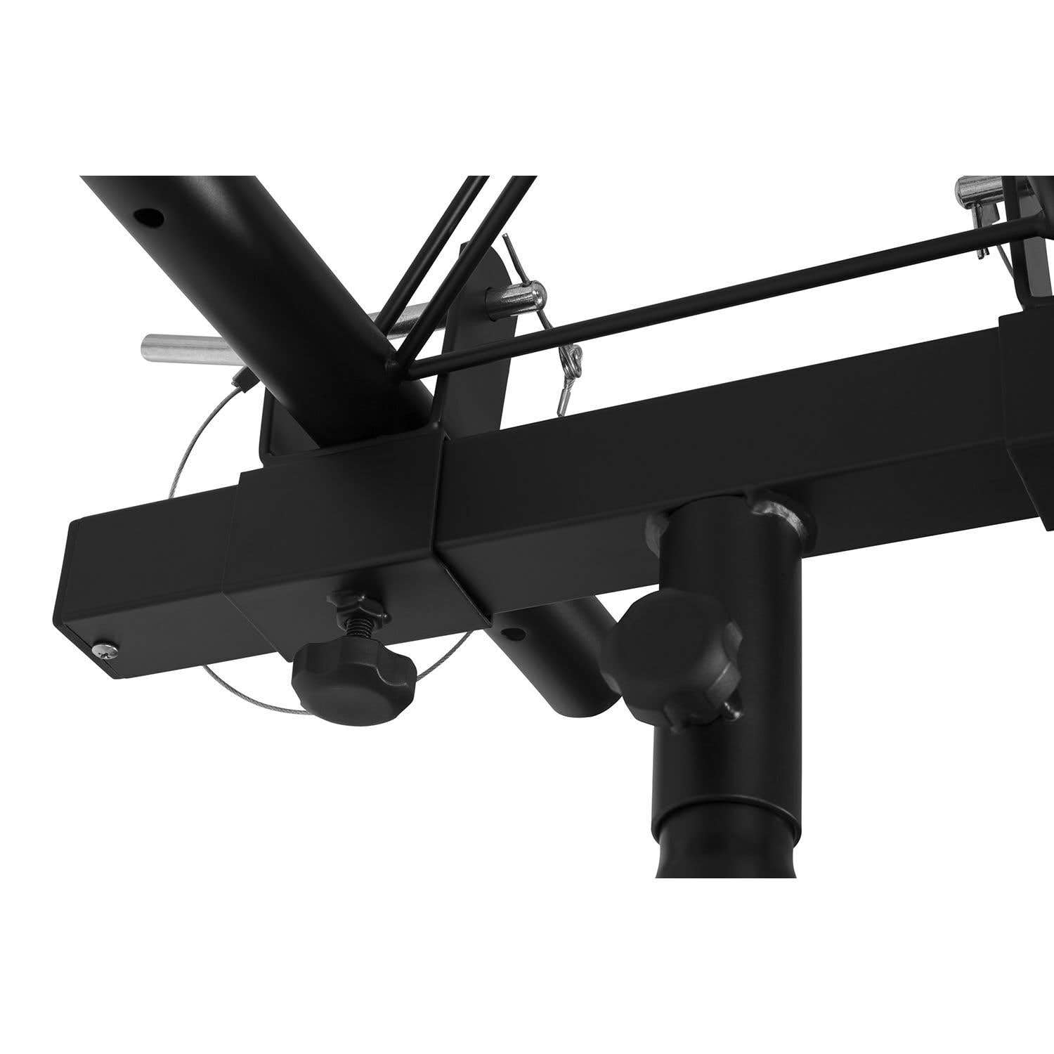 Beamz LB100T Lichtbrücke mit Traversenbalken und 2 Ständern - mobiles Traversen System max. 100 kg, DJ Stand Komplettset - 2x 1,5m 3 Punkt-Traversen, 2x Dreibein Stativ max. Höhe 4m - Schwarz