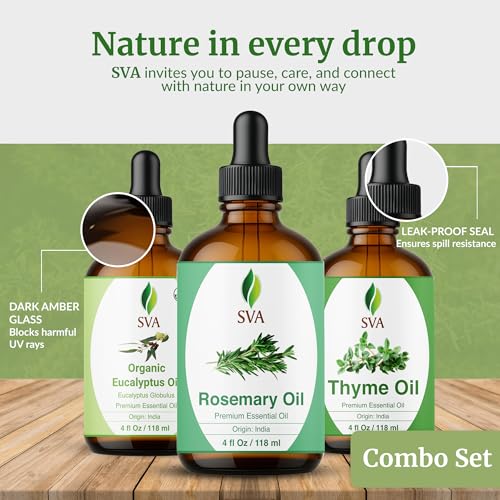 Aceites Esenciales Tomillo, Romero y Eucalipto 4 oz Combo miniatura 7