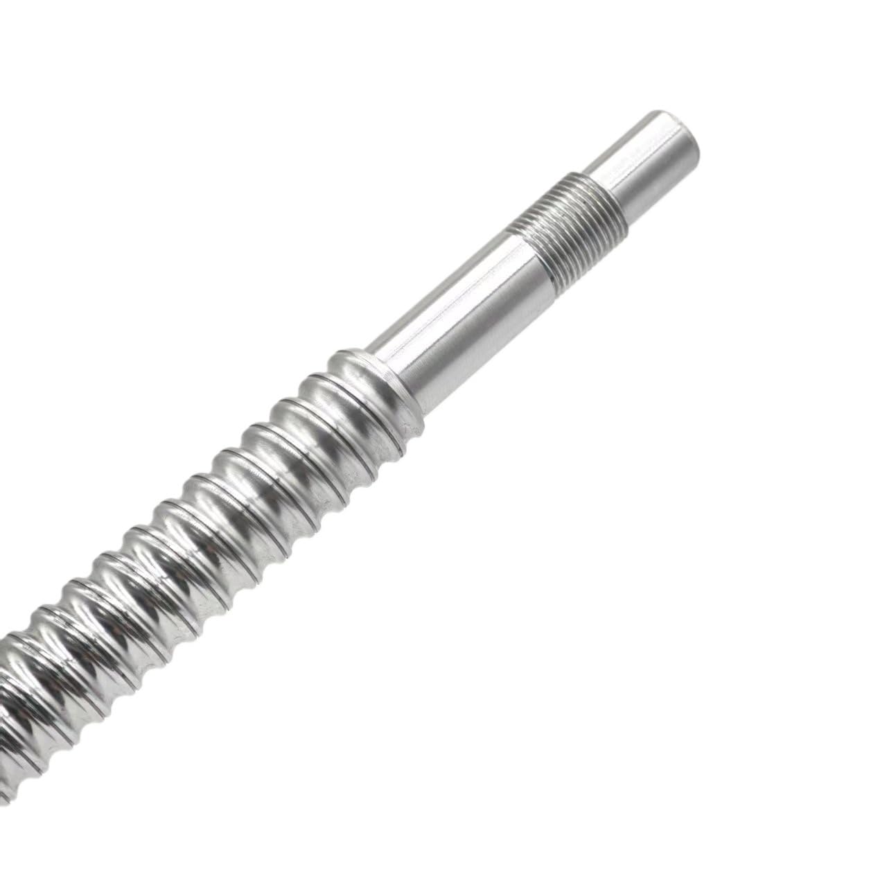 Zestaw śrub kulowych, SFU2010 BK15 BF15 Śruba kulowa 20x10mm prawa C7 Walcowana z nakrętką kołnierzową, wiele rozmiarów(1000mm)