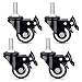 roulettes Robustes, roulettes Pivotantes en Caoutchouc PU, Chariot à Provisions - Boulon de Tige Fileté avec Écrous pour Chariot à Main, Tables de Travail