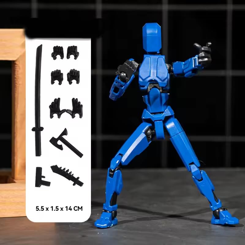 Image of ONNGEO 3 PC Titan Dummy 13 Action Figure Robot Polyarticular Movable Titan 13 Action Figure Action,3D Printed Toys for Desktop Decor&Game Lovers