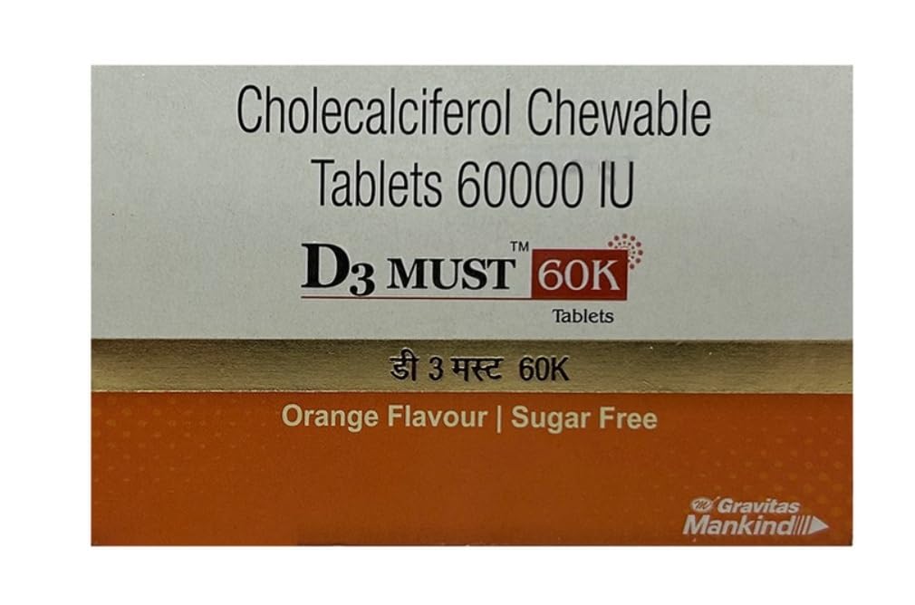 D3 Must 60K - Strip of 8 Tablets