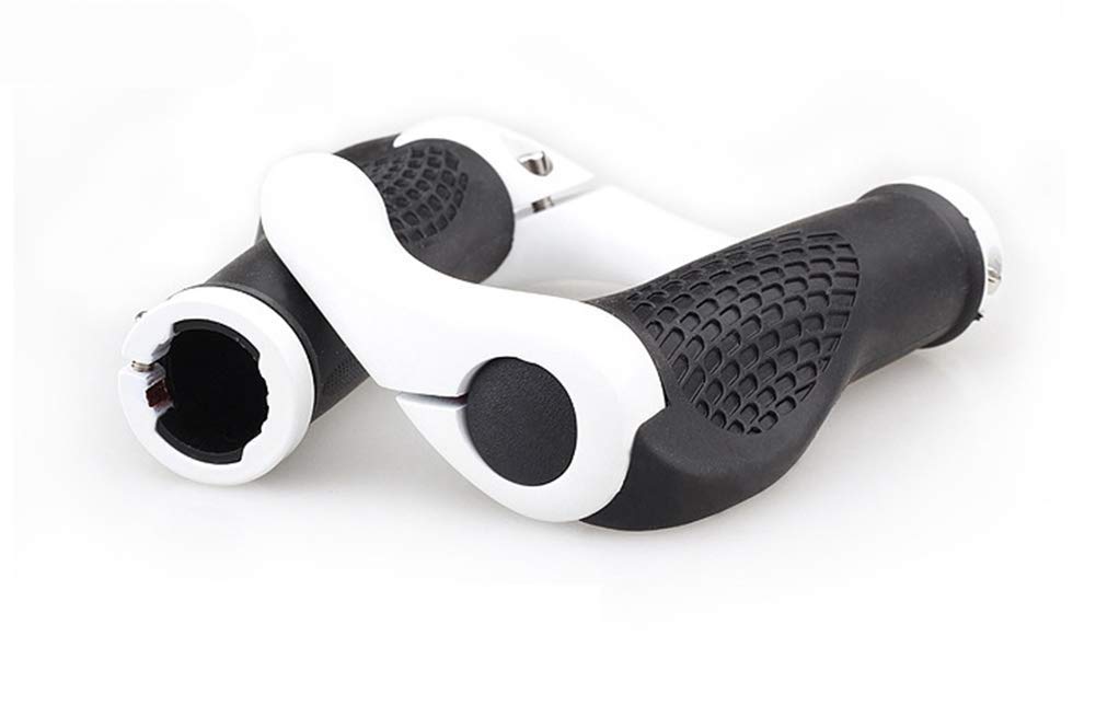Paire De Poignées Ergonomiques XLC Pour Vélo VTT Avec Embouts - Noir Et Gris, Verrouillage