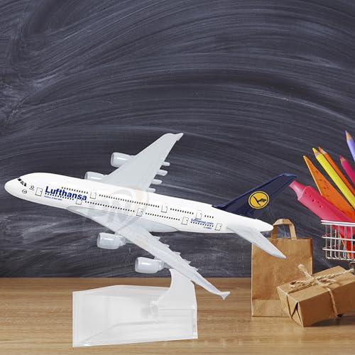 Image of Lufthansa Airlines, diecast, Metal Aeroplane Scale Model Office only for Display, Size -16 cm-A380 (Lufthansa)