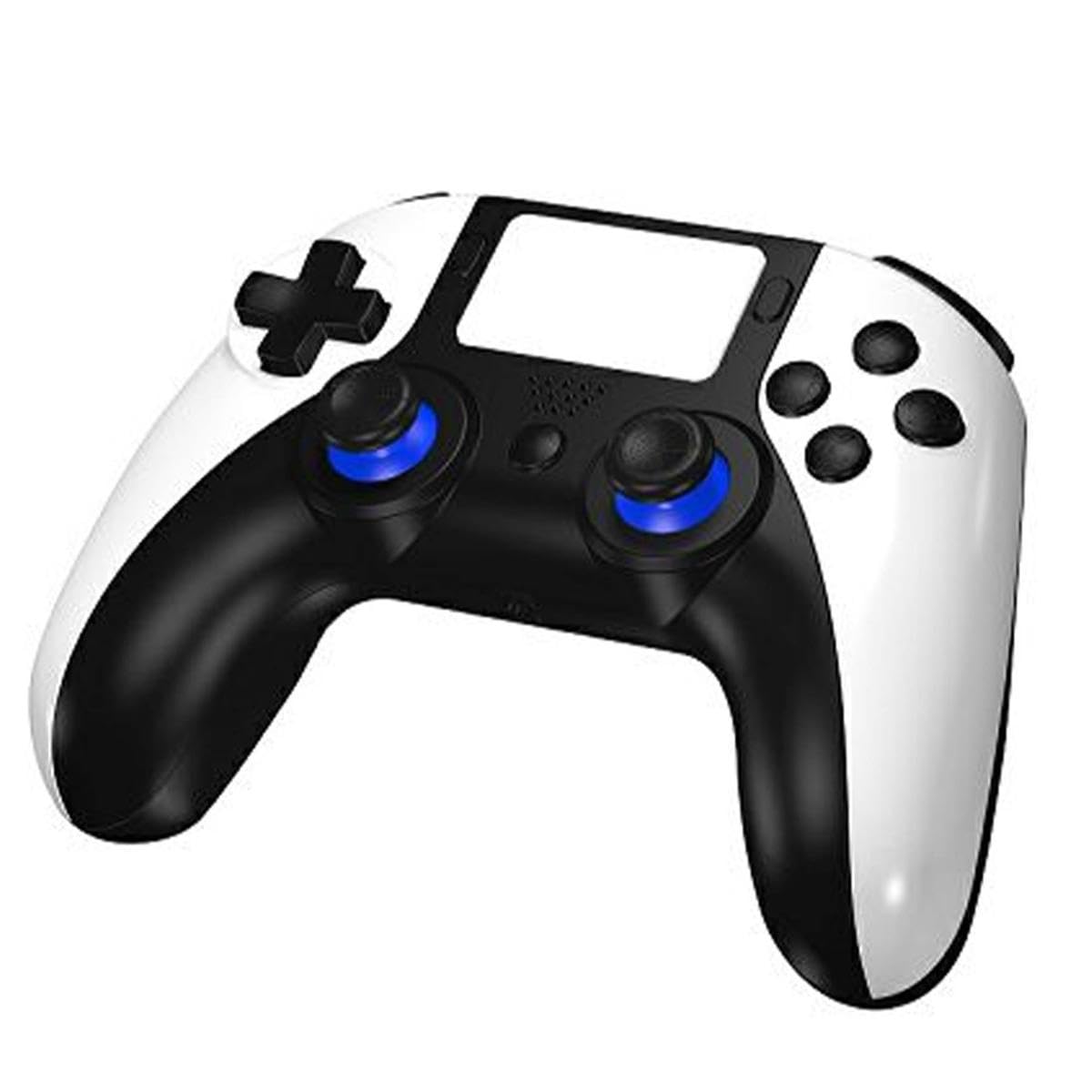 SIMPLETEK - Controller Gaming Wireless con Jack 3,5 mm Compatibile PS4 e PC con touchpad e vibrazione integrata | Bianco
