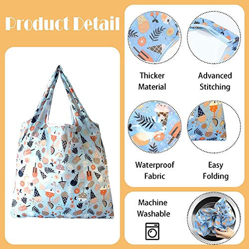 6-Pack-Large-50LBS-Foldable-Shopping-Bags-Reusable-Grocery-Bags-Machine-Washable-Groceries-Bags-Sturdy-Lightweight-Nylon-Fabric-Storage-Bags