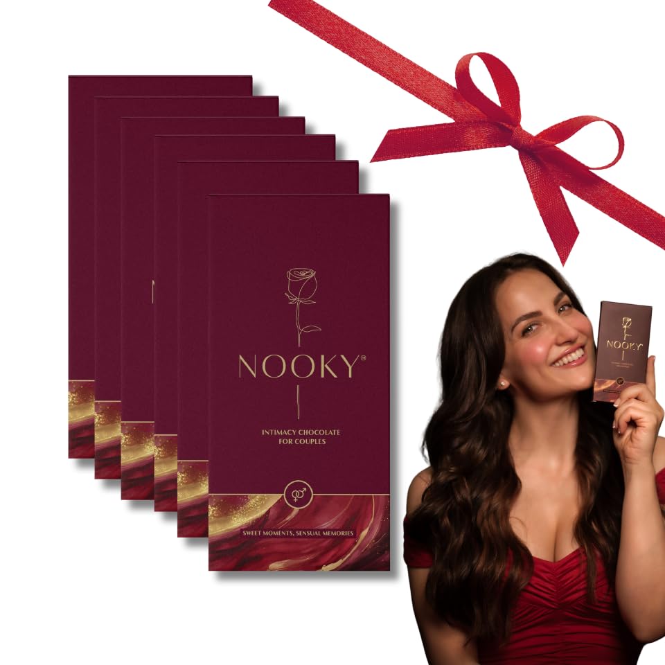InstaEats Nooky Premium Dark Chocolate For Men & Women|Dark Chocolate For Uplifting Mood|Best Gift Set For Men & Women|Ideal For Men & Women,Vegan & Gluten-Free Delight (Pack Of 6,58 Gram)