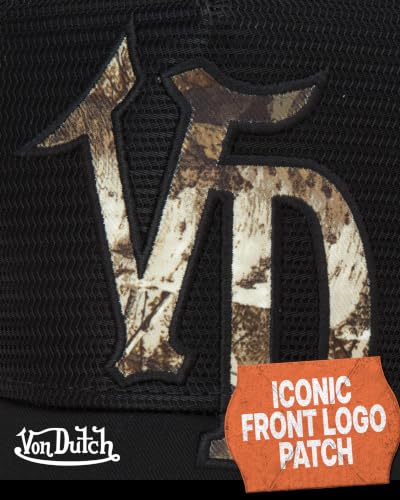 Image of Von Dutch Realtree Camo Trucker Hat, Curved Brim, Snapback