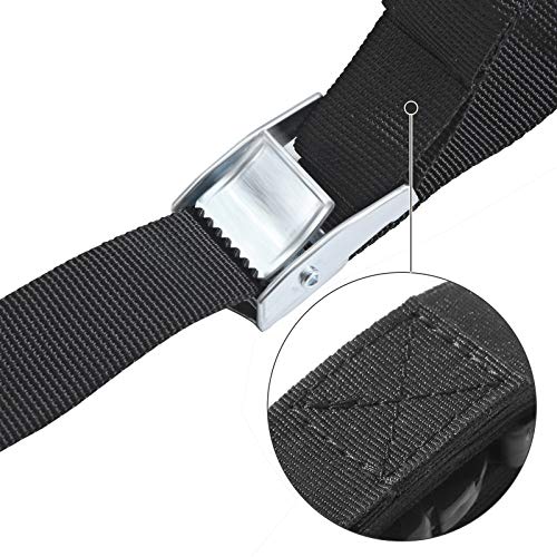 SONGMICS Set d'ancrage pour Trampoline, Lot de 4, Ancrage au Sol, Piquets d'ancrage Spiralés, 4 Sardines et 4 Sangles, Chevilles, Accessoire de Fixation pour Balançoire, Argent et Noir SGN15INV1 – Image 6