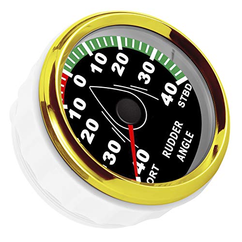 Indicador de timón de acero inoxidable de 85 mm con luz multicolor para barcos