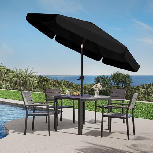 CorLiving PPU-200-U Patio Umbrella, Black