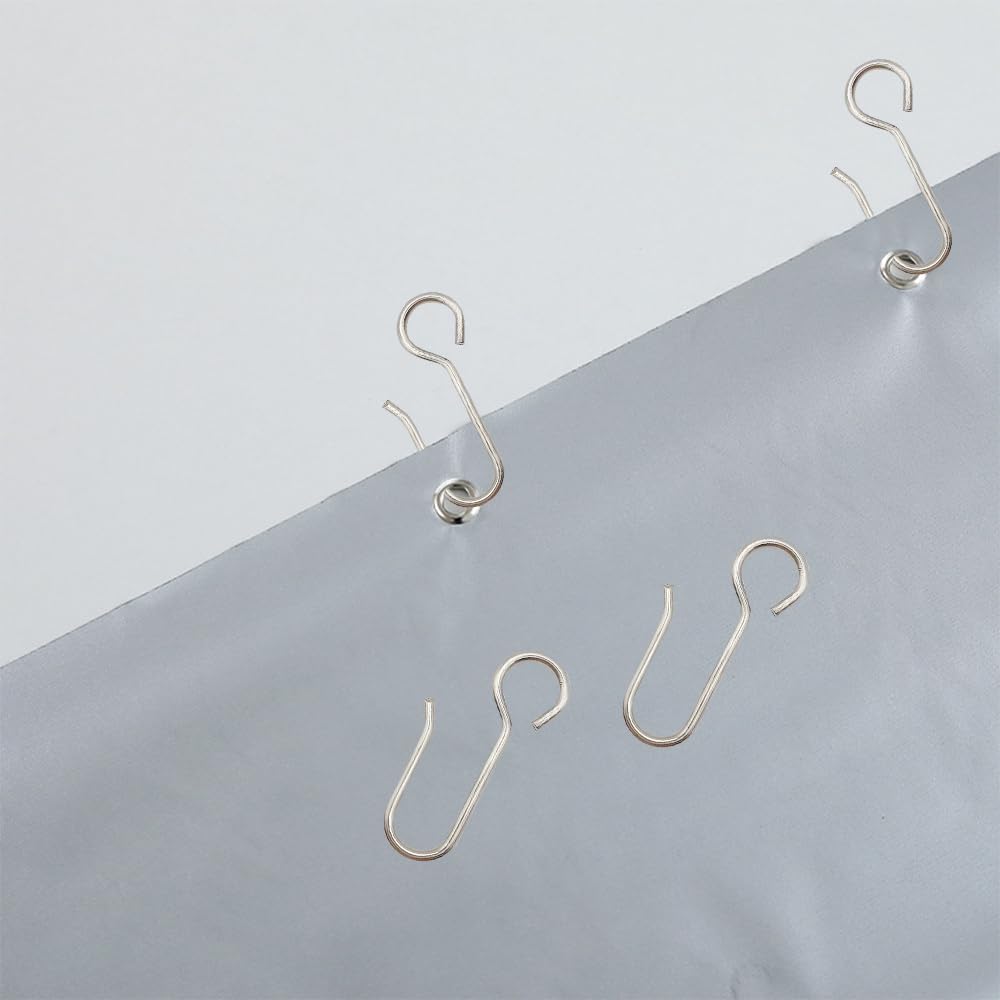 Ganci Per Tende In Metallo - 50 Pezzi, Nero, Per Doccia E Finestre, Facili Da Installare - Foto 5