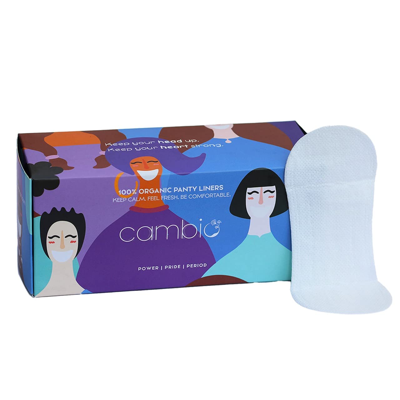 Cambio 100 Organic Panty Liners Breathable Thin Liners for Vaginal