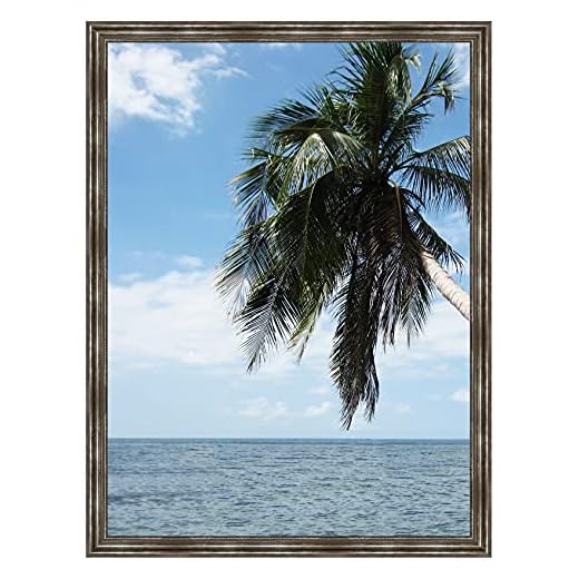 RK Cadres Marco de Foto de la Pared 60x80 / 80 x 60 Marco de la Foto Plata Elegante, 3.3 cm de Ancho, Marco de Madera de Fotos