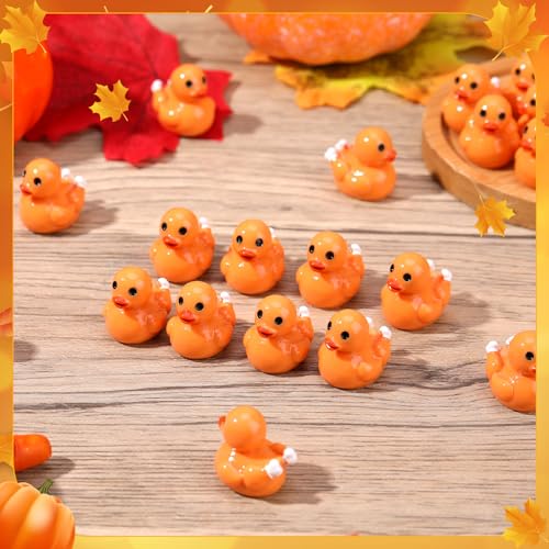 Image of 50 Pcs Thanksgiving Resin Ducks Dressed As Turkeys