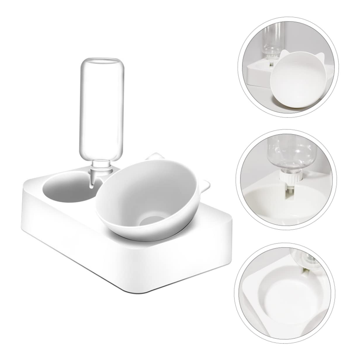 DOITOOL 1pezzi Ciotola per Gatti Design Anti-ingozzamento Utile Contenitore per Cibo e Acqua Mangiatoia Sicura per Animali Domestici Superficie Liscia