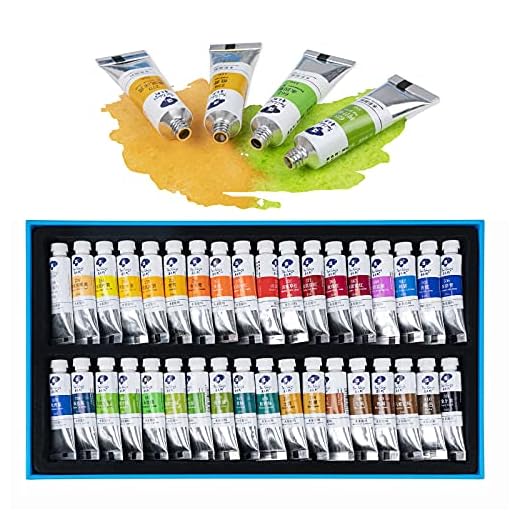 Paul Rubens acuarelas de colores, 36 colores x 5 ml Tubos Caroline estudiantes acuarelas con caja de almacenamiento, ricos pigmentos, prefecto para estudiantes y principiantes, aficionados