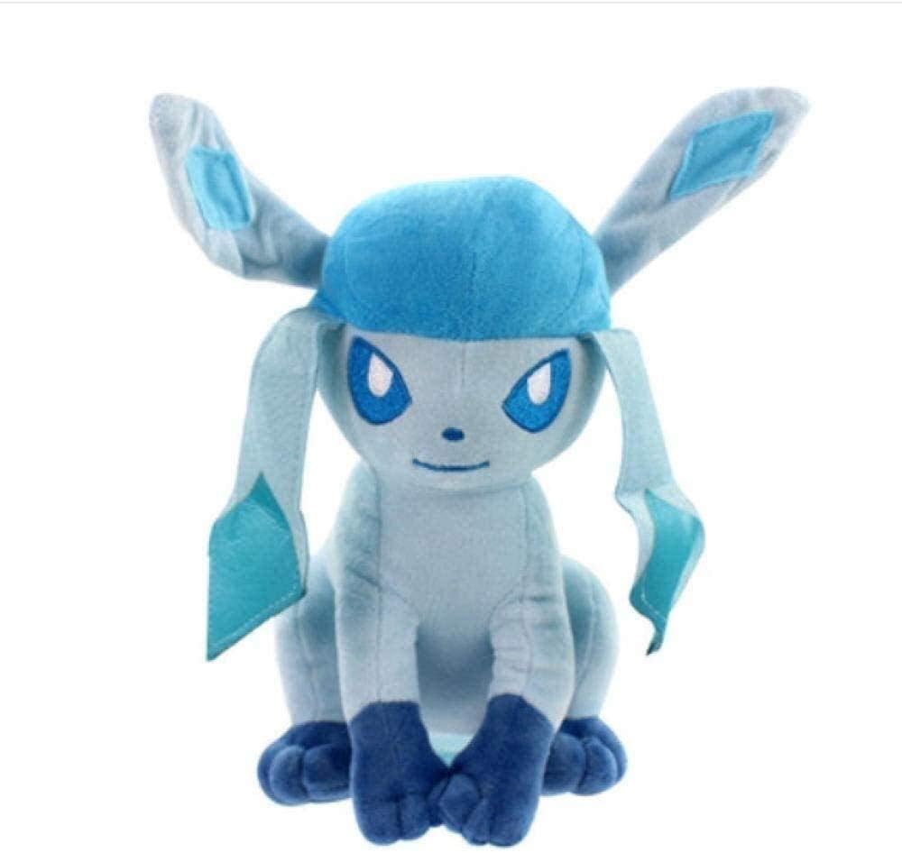 JJHZTT Juguetes de Peluche Eevee Sitting Sylveon Espeon Flareon Umbreon Glaceon Jolteon Vaporeon Lefeon Baby Muñecas 30CM-30CM_Espeon_-9PCS_30 CM (Tamaño: 30 cm GLACEON) (Size : 30cm Glaceon )