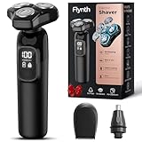Electric Razor for Men Flynth 3-in-1 Cordless Shaver 3-Blade Rotary Shavers Wet/Dry for Beard Nose & Face, IPX7 Waterproof Fast Charge Travel Trimmer Grooming Set