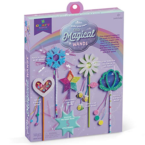 Craft-tastic Make Your Own Little Magical Wands â€“ Craft Kit for Kids â€“ Everything Included for 5 Fun DIY Magic Wands Art & Crafts Projects