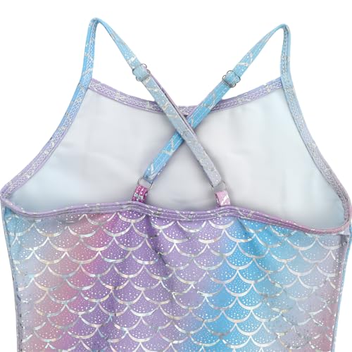 Image of Girls Swimsuit One Piece Bathing Suit with Adjustable Straps Quick Dry Beach Swimming Suits Swimwear 4-10 Years