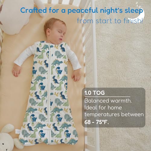 Image of TotAha Sleep Sack 15-18-24 Months 1.0 TOG, Unisex Buttery Soft Sleeping Sacks with 2-way Safe Zipper, Premium Winter Sleep Bag
