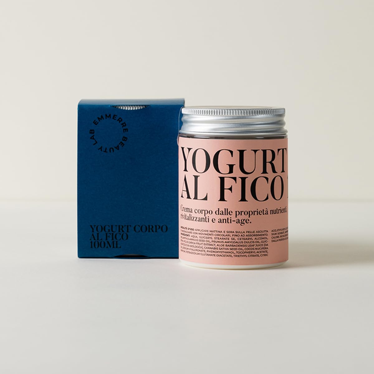 MR Beautylab – Fig body yoghurt 100 ml, body cream with light, fast-absorbing texture, hyaluronic acid, almond oil, coconut, vitamin E, nourishing and soothing