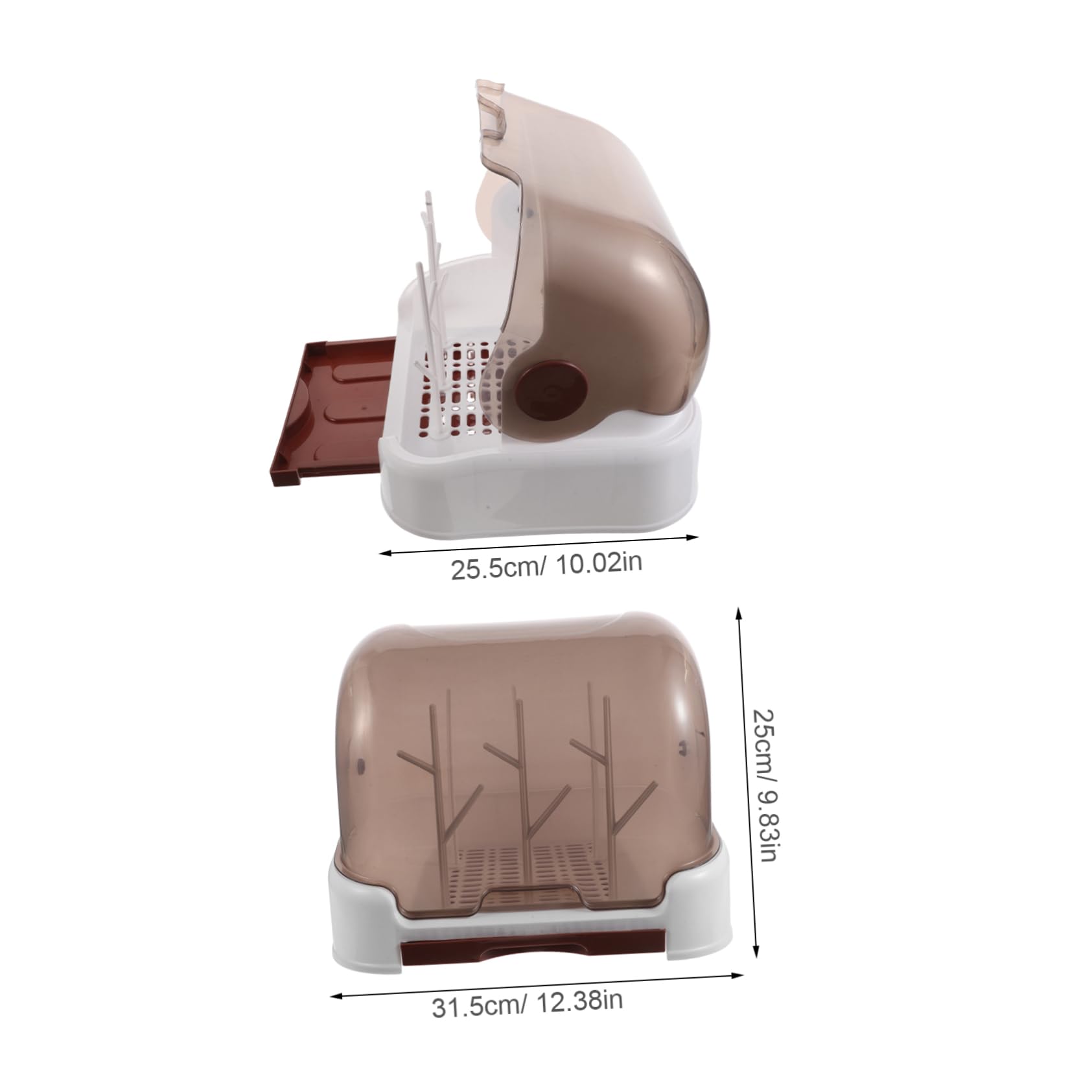 TOYANDONA Estante para Secar Biberones con Tapa Antipolvo Compacto para Encimera Organizador De Biberones y Vasos Tendedero con Cubierta