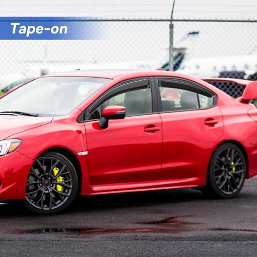 Image of Window Visors Rain Guards Shield Compatible with 2015-2021 Subaru WRX, Window Wind Deflectors Vent Shades for 15-21 Premium Limited STi