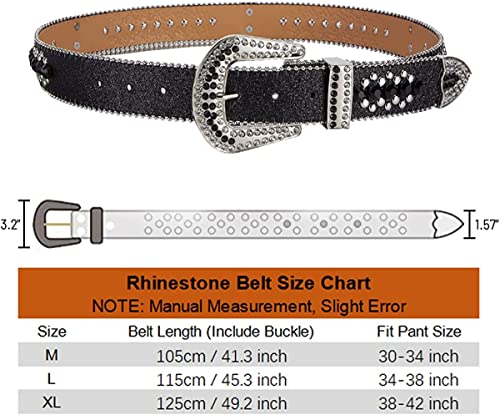 GARGOYLE BELLS Women Rhinestone Western Belt for Jeans Bling Studded Leather Cowgirl Cowboy Belts BB Wasit Diamond Belt2