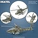 SEBUNAS AH-64 Apache, Hubschrauber-Modellbausatz im Maßstab 1:72, Schnellbausatz, Plastikspielzeug zum Zusammenbauen, Militärhubschraubermodell (25 Teile)