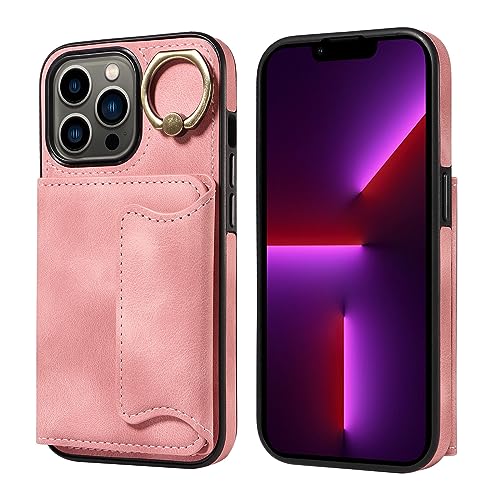 Coque iPhone 13 Pro rose pour voyager léger avec l'étui portefeuille