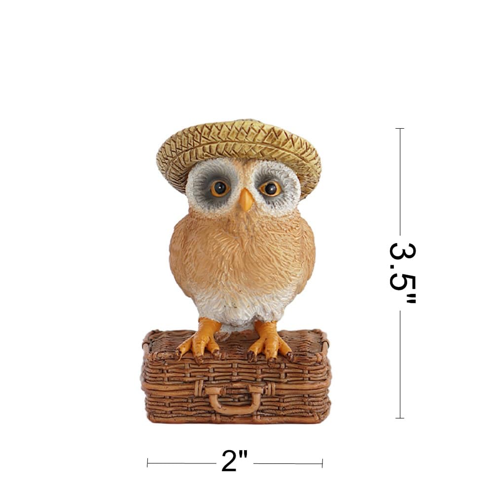 Gemmia Miniature Fairy Garden Owl Figurine- Traveler, A New Morning - Image 2