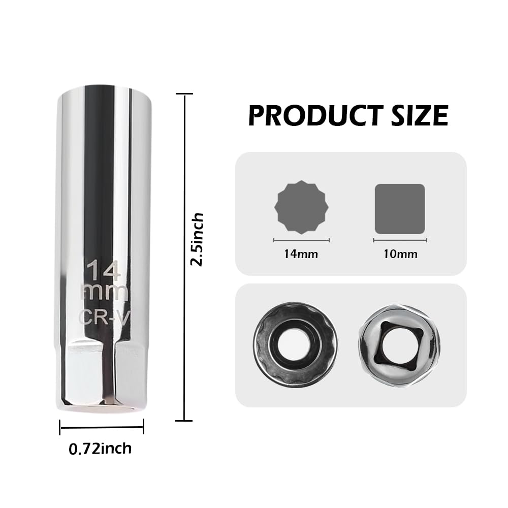 14mm Spark Plug Socket,12 Point 3/8