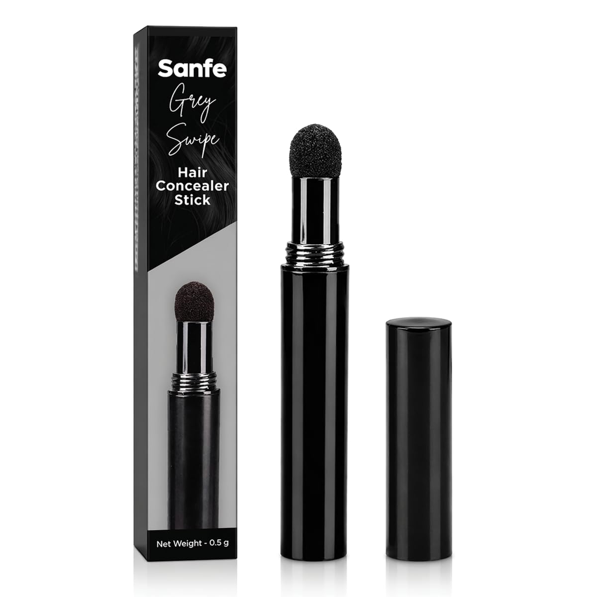 Sanfe Quick Fix Hair & Eyebrow Touch-Up Kit | Powder Stick For Thinning Hair, Bald Spots & Root Cover-Up | Hairline Contouring | Waterproof | Covers Gray & Thin Hair For Women & Men-image-5