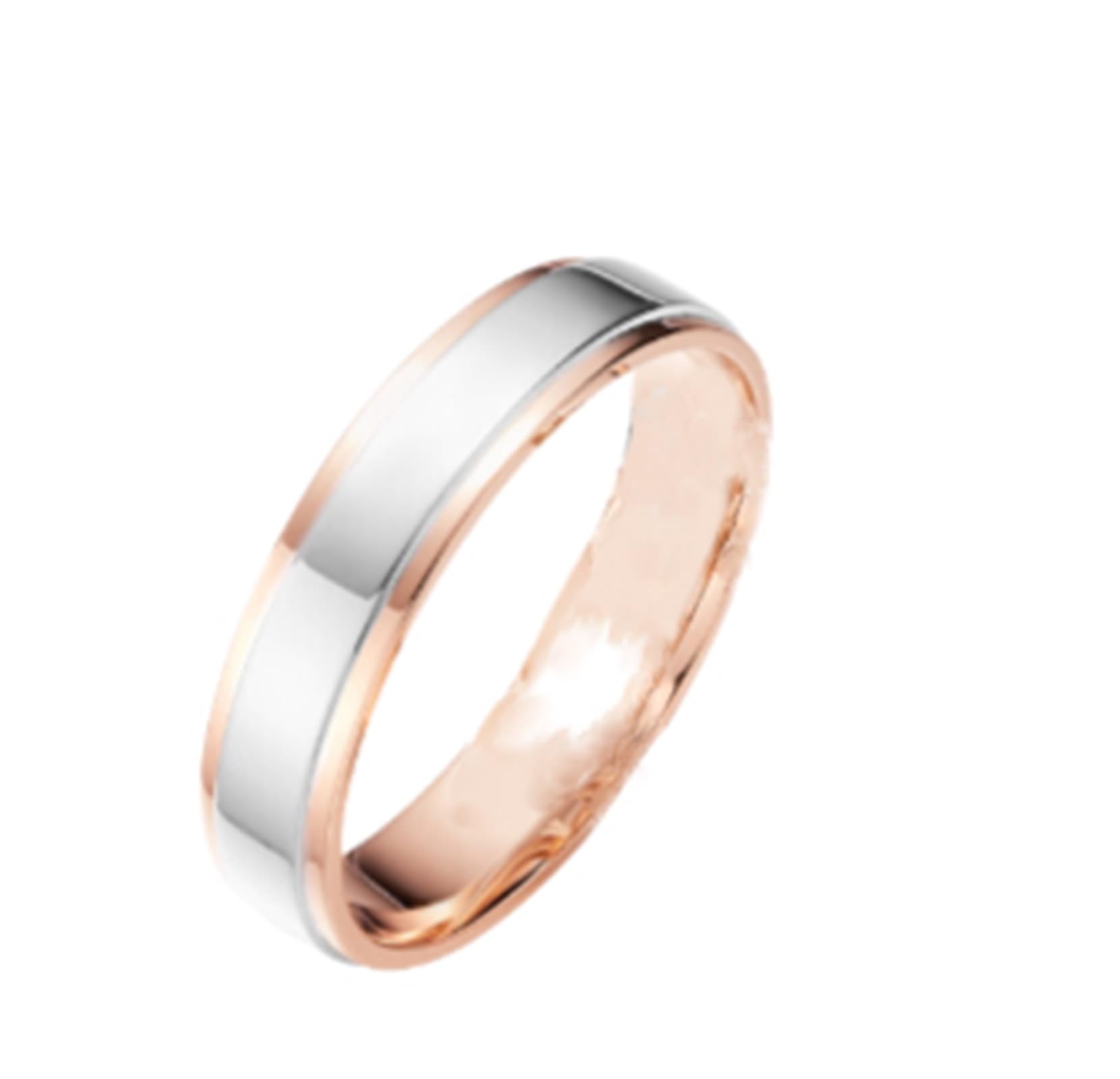 Wycian Anillo de Promesa Hombre Anillo Mujer Plata Oro Rosa Oro Blanco Y Oro Amarillo de 18 Quilates Polaco Talla 23,5 Sólido No Chapado Popular para Esposa Año Nuevo Joyas
