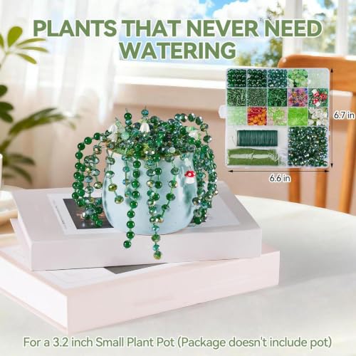 Kit de perlas para manualidades con 2800 piezas y cadena para flores artesanales 5