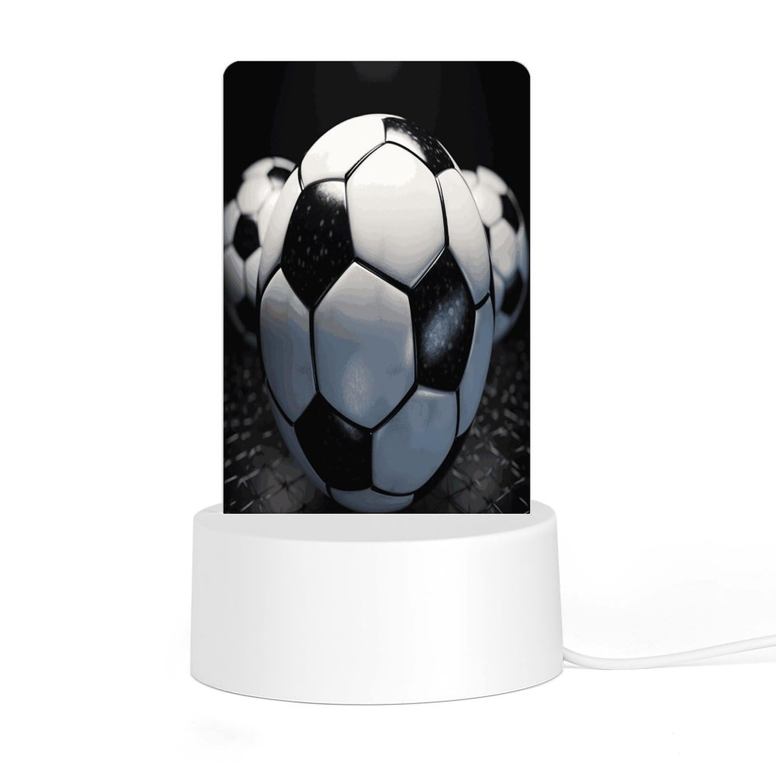 Adfgyerh Style Soccer Ball Night Light Acrylic Material Easy Installation, Home Decor Usb Interface Power Supply, Lamp For Restaurant Bar Cafe Room Decor