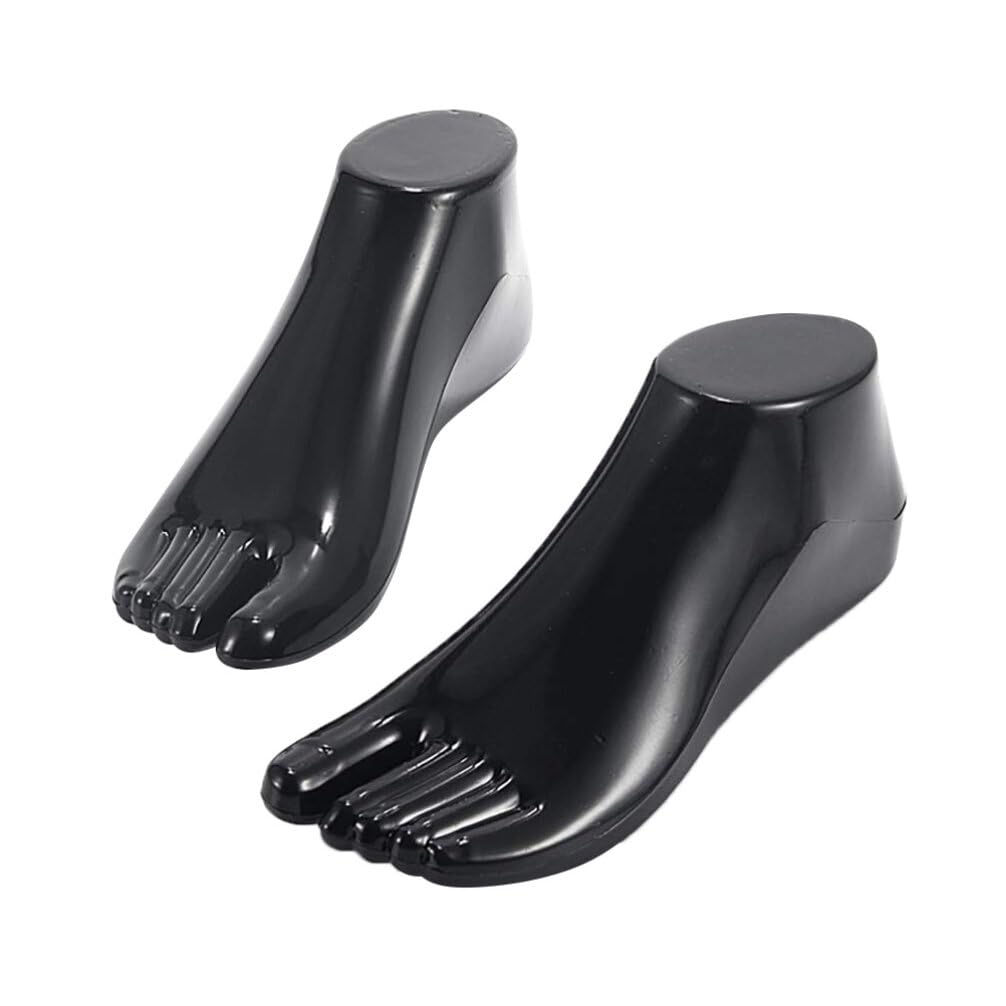 Specialized Adult Shoe Display Fillers: Plastic Foot Models with Stand for Socks and Booties